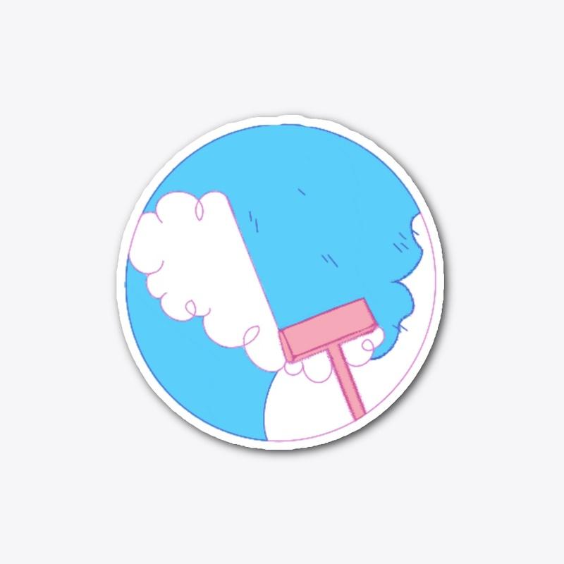 Badge Sticker - Shaved Face